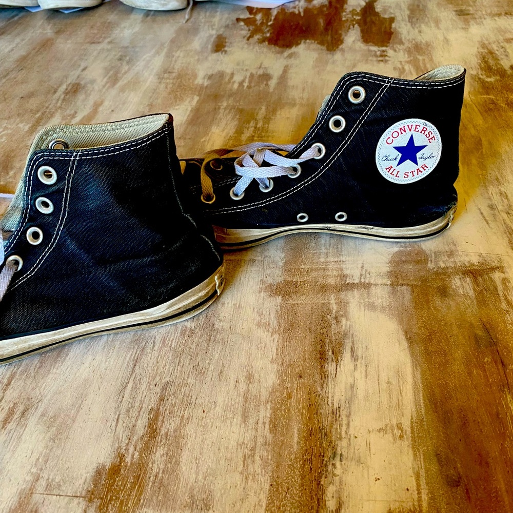 Converse All Star High Top Sneakers - Black, Size 7